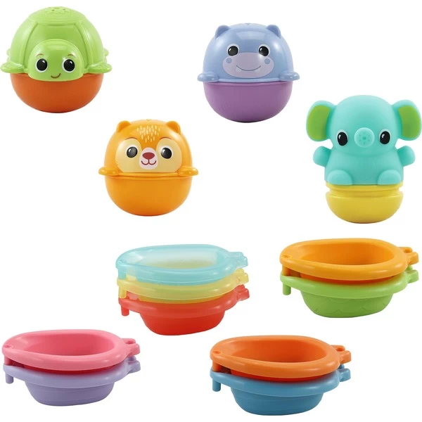 VTech Stapelspaß Badewannenboote, Badespielzeug 1 VTech Stapelspaß Badewannenboote, Badespielzeug