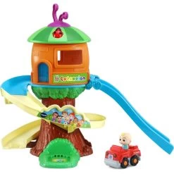 VTech Tut Tut Baby Flitzer - CoComelon JJs Baumhaus Schienenset, Spielgebäude