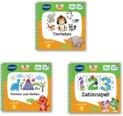 VTech MagiBook-Lernbuch-Bundle: 3 Bücher Der Lernstufe 1 (Tierbabys 3D, Form